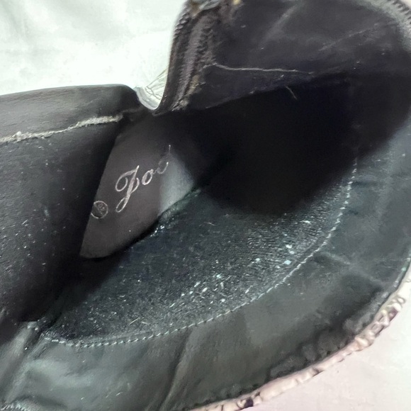 JOL Molly Faux Snakeskin Ankle Boots Women’s Size 7 Black and White - Picture 14 of 16